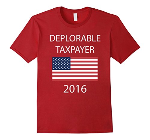 Men's Deplorable Taxpayer Shirt Small Cranberry