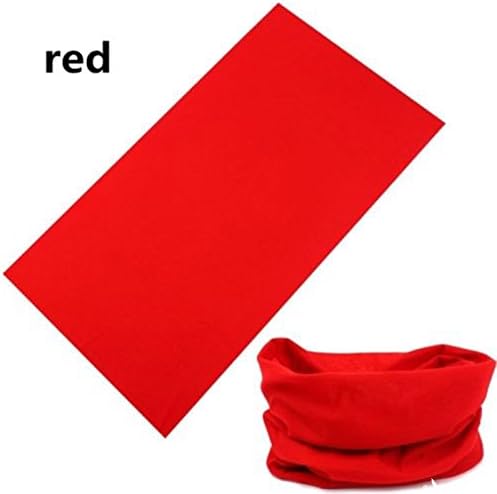 PAAT SHOP Multi Colors Tube Scarf Bandana Head Face Mask Neck Gaiter Snood Headwear Beanie (Red)
