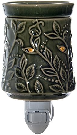 Green Flowers Pattern Plug In Tart/Oil Warmer.