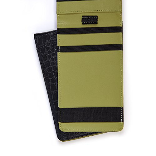 Magic Vosom Professional Golf Scorecard Holder Yardage Book Holder (black&green)