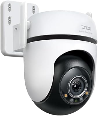 Câmara de segurança Wi-Fi C52A Pan/Tilt para exterior, 2K QHD 4MP, visão noturna a cores, deteção de movimento com rastreamento inteligente, áudio bidirecional