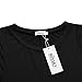 MISSKY Women's Round Neck Knee-lenght Simple Loose T-Shirt Tunic Top Casual Dress