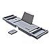 SONGMICS Bamboo Bath Tray, Luxury Extendable Tub Caddy Table with Tablet Phone Slots, Cup Holder, Bathroom Organizer, Extra Soap Holder, Gray UBCB88GY