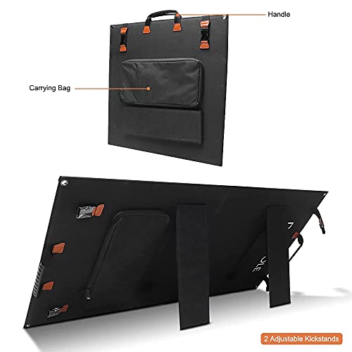 Dexpole 100W Solar Panels Portable Foldable Solar Charger with Charge Controller, 4 Outputs Type-C/USB/DC for Most of Solar Generator Power Station/RV/Phone/Laptop/Tablet/Camera