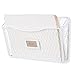 Wall35 Felic Hanging File Organizer, Folder and Mail Holder for Wall, Metal Chicken Wire Basket with Tag Slot, White Office Decor