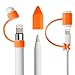 Fintie [3-Piece] Bundle for Apple Pencil Cap Holder/Nib Cover/Charging Cable Adapter Tether for Apple iPad Pro/iPad 2018 (6th Generation) Pencil, Orange