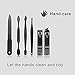 aooeou Manicure Pedicure Set Nail Clippers- 16 in 1 Professional Stainless Steel Nail Kit & Mens Grooming Kit with Black Leather Travel Case Tools (16pcs Manicure Set)