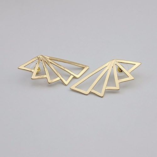 Art deco angel wings earrings with a vintage flare and modern lines.