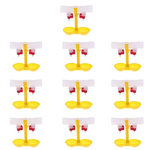 10pcs Hängende Kükentränke Nippeltränke Geflügeltränke Wasser Trinker für Huhn, Küken, Ente, Vogel, Wachtel, Taube – Bild 8