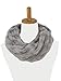Ruglush Infinity Scarf, Faux Fur Scarf for Women and Men, Super Soft, Stretchy and Lightweight Winter Scarf Shawl Neck Warmer, Gray