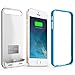 iPhone 5S Battery Case, iPhone 5 Battery Case - Maxboost Atomic S Portable Charger for iPhone 5/5S [MFI Certified] External Protective 2400mAh Battery Charging Juice Power Bank [Glossy White/Blue]