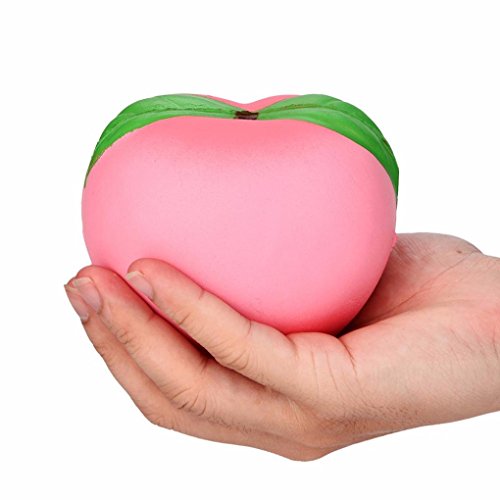 Balakie Squishy Star Peaches Squeeze Pressure Toys, 11CM Galaxy Honey Peach Cream Scented Slow Rising Squeeze Strap Kids Toy (One Size, Pink)