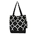 Ever Moda Quatrefoil Tote Bag (Black)