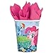 Cedar Crate Market Bundle: My Little Pony Party Pack for 16 Guests: Straws, Plates, Napkins, Cups, and Table Cover (Bundle for 16)