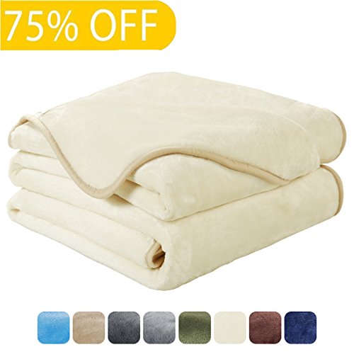 Luxury fleece super soft thermal blanket warm fuzzy microplush li…