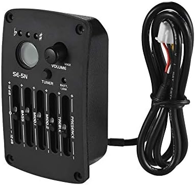 HeavenSense Acoustic Guitar Pickup 5 Bands EQ Equalizer Preamp Piezo Pickup with LCD Tuner - Quarkscm