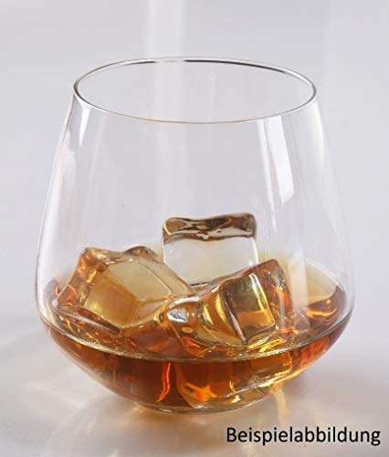 Topkapi Whisky Glas McDalford, mit Kreiseleffekt, für Whisky, Cocktail, Saft, Wasser, Drinks, H ~10,6 cm, V ~420 ml, 2 Stück – Bild 6