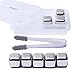 Dapai Stainless Steel Ice Cubes Reusable Chilling Stones 8 PCS with Storage Tray and Tong for Whiskey Wine Beer Coffee Juice Beverage