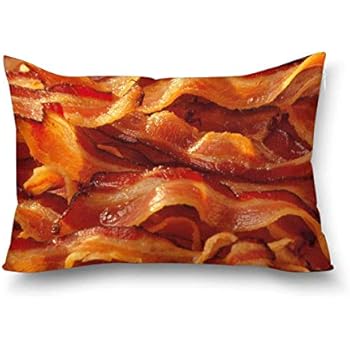 Amazon Com Pillowcase Funny Bacon With Zipper Pillow Protector