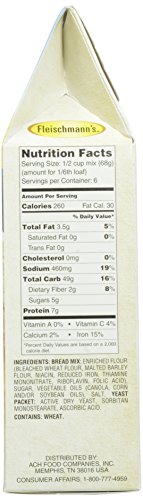 Fleischmann's Country White Simply Homemade No Knead Bread Mix, 14 Ounce