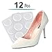 Soft Gel Heel Pads [12 PCS] - Silicone Cushion Inserts for Women's Shoes - Self-Adhesive Insoles for Foot Care, Pain Relief and Improved Fit