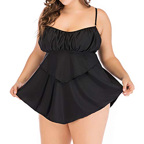 iYBUIA Women's Plus Size Bathing Suits Paisley Print Two Piece Swimsuit Mesh Patchwork - Thumbnail 6