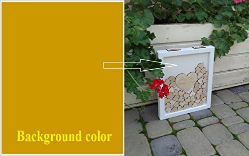 Wedding Guest Book Alternative Guest Book Hearts Sign Guest Book Drop Box Top hearts guestbook hearts Guestbook (100 hearts, Gold)