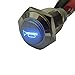 ESUPPORT 12V Car Blue LED Momentary Speaker Push Button Metal Switch