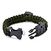 Gemgo Bracelet Survival Kit With Compass Paracord Fire Starter Scraper Whistle (2 pieces(1*black+1*green))