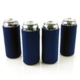 Beer or Energy Drink or Tea Coozie Can Insulator 24 Oz Navy Blue Set of 4 Koozies