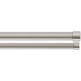 AmazonBasics 1" Double Curtain Rod - 36 - 72", Nickel