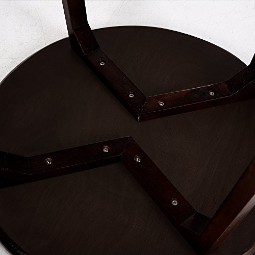 Round Reception Table/Accent table/End Table for Living Room,Office,waiting room,Conference and Meeting Room Wood,Small, Black