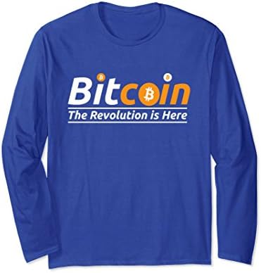 Unisex Bitcoin Revolution Long Sleeve Medium Royal Blue