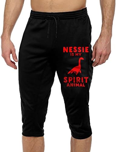 Mens Nessie Is My Spirit Animal Joggers Capri Pants Elastic Waist Sports Pants Sweatpants