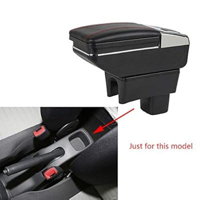 for 2005-2019 Suzuki Swift Car Armrest with Cup Holder Removable Ashtray Center Console Accessories Black