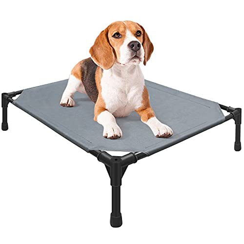 Outdoor Elevated Dog Bed Cooling Raised Pet Bed with NoSlip Feet