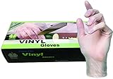 Poly King 1553-1-M-BX Vinyl Industrial Grade Foodservice Glove, Powder-Free, Latex-Free, Allergy-Free, Smooth, Economical, FDA 177.1950 Compliant for Food Contact, Medium, Clear (Pack of 100)