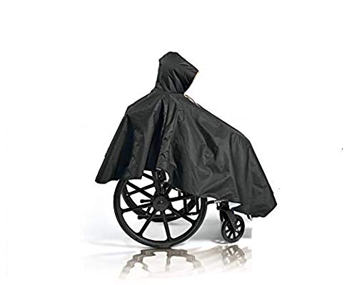 Comfort Finds Wheelchair Winter Poncho(Single Pack,Black)