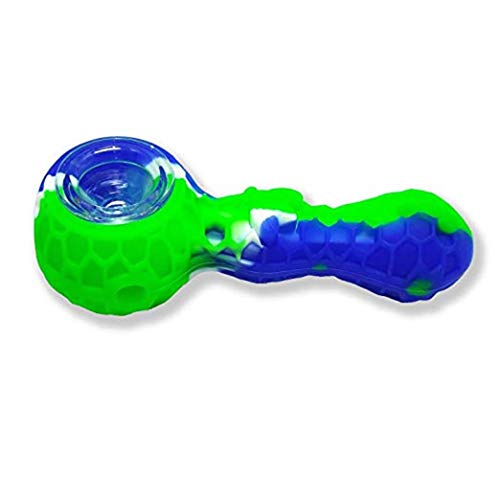 image for KPOAWKD-AODJ Unbreakable Honeycomb Silicone Straw with Clean Cover and