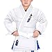 Elite Sports Ibjjf Ultra Light Bjj Brazilian Jiu Jitsu Gi for Kids with Preshrunk Fabric and Free Belt C00, White
