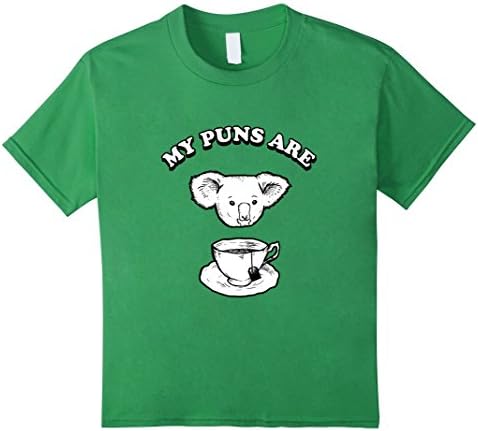 Kids My Puns Are Koala Tea T-Shirt | Funny Quality Humor Tee 10 Grass