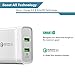 [Dual Quick Charge 3.0] iClever BoostCube+ 39W Dual USB Wall Charger, SmartID Charging Compatible Quick USB Charger for iPhone 7/iPad, Samsung Galaxy S7/S6/Edge, Note 5/4, LG G5, HTC and More(IC-BC01)