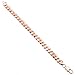 Trendsmax Boys Mens Chain Round Cut Curb Cuban Link Rose Gold Plated Bracelet 9mm 7-11inch
