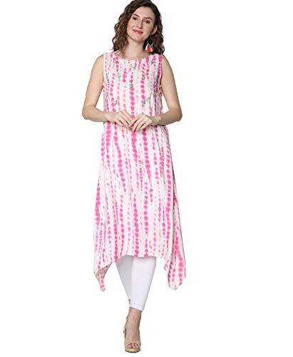 by FBB Printed Sleeveless Kurta Pink