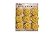 RiscaWin Burlap Rosette Embellishments for Weddings, Hair Accessories, Scrapbooking or Crafts - 9 roses per pack (Yellow)