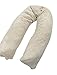 Zippered Pillowcase Cover for Total Body Pillow 19x130 - Super Soft -Sherpa/Microplush-Ivory - Exclusively by Blowout Bedding RN# 142035