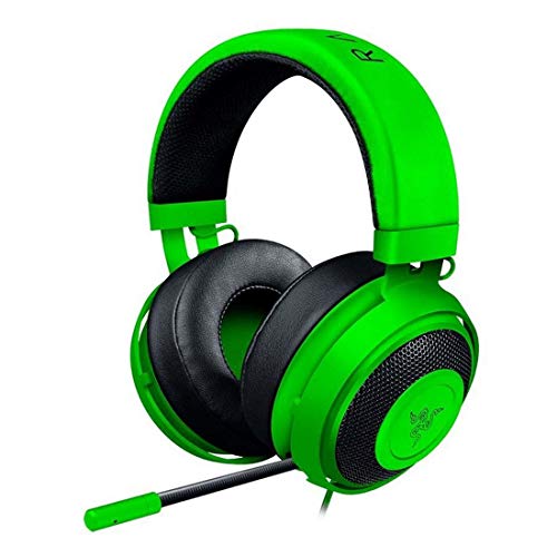 Razer Kraken Pro V2: Lightweight Aluminum Headband - Retractable Mic - in-Line Remote - Gaming Headset Works with PC, PS4, Xbox One, Switch, & Mobile Devices - Green