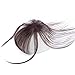 Stamped Glorious Real Human Hair Clip on Bangs Topper 3D Hand Made Air Bangs Crown Wiglet Hairpieces for Women(Auburn)