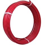 SharkBite U860R50 PEX Pipe 1/2 Inch, Red, Flexible Water Pipe Tubing, Potable Water, Push-to-Connect Plumbing Fittings, 50 Feet Coil of Piping