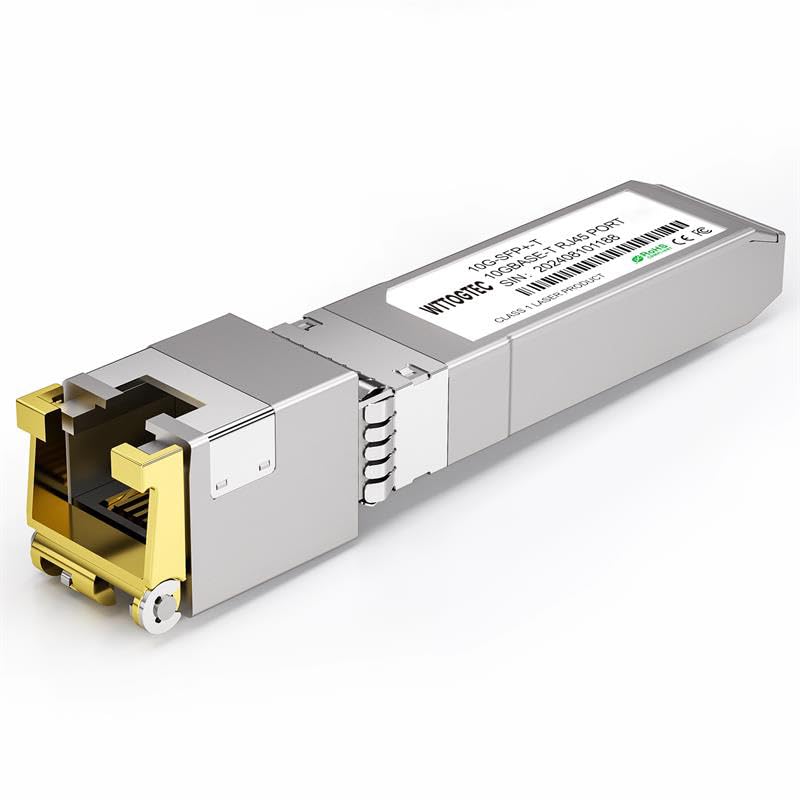 Photo 1 of ??-????? 10Gb SFP+ to RJ-45 Module Transceiver up to 262Ft (80m), 1.25/2.5/5/10G-T Copper SFP+ CAT6a Module, Auto-Negotiation, for Cisco SFP-10G-T-S, Meraki, TP-Link, Mikrotik, Netgear and More